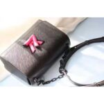 Louis Vuitton LV Women Twist Mini Handbag Iridescent Black Taurillon leather - Image 6