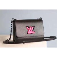 Louis Vuitton LV Women Twist Mini Handbag Iridescent Black Taurillon leather