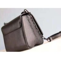 Louis Vuitton LV Women Twist Mini Handbag Iridescent Black Taurillon leather