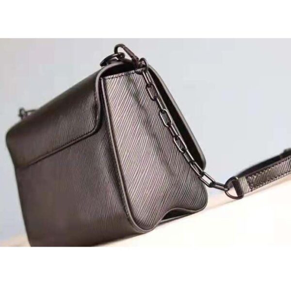 Louis Vuitton LV Women Twist Mini Handbag Iridescent Black Taurillon leather (5)