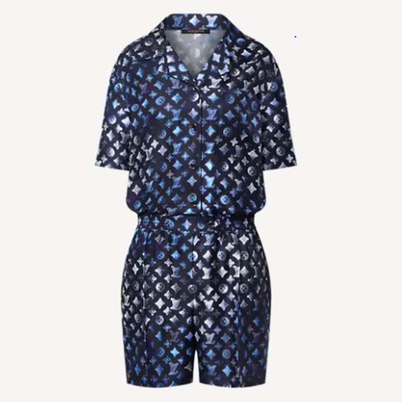 Mahina Monogram Short-Sleeved Playsuit - Women - Ready-to-Wear