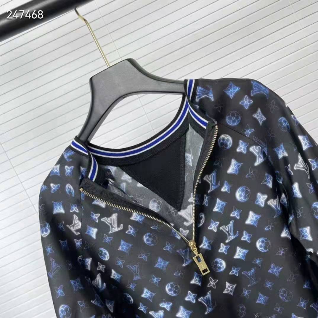 Louis Vuitton Silk Monogram Sweater Dress