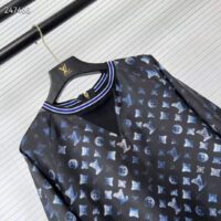 Louis Vuitton Women Mahina Monogram Sporty Sweater Dress Silk Dark Navy Blue