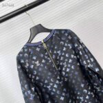 Louis Vuitton Women Mahina Monogram Sporty Sweater Dress Silk Dark Navy Blue – Bild 5