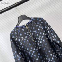 Louis Vuitton Women Mahina Monogram Sporty Sweater Dress Silk Dark Navy Blue