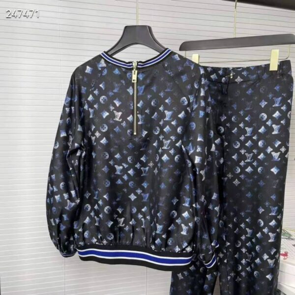 Louis Vuitton Women Silk Long-Sleeved Sweater Flight Mode Navy Blue (10)
