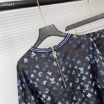 Louis Vuitton Women Silk Long-Sleeved Sweater Flight Mode Navy Blue – Bild 7