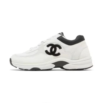 Chanel CC Women Calfskin & Mixed Fibers Sneakers White 1cm Heel