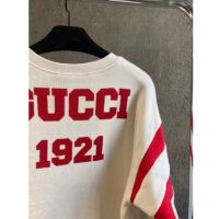 Gucci GG Men Gucci 100 Cotton Sweatshirt Off-White Heavy Felted Jersey