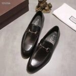 Gucci GG Men Gucci Jordaan Leather Loafer Black Leather Horsebit Blake Construction - Image 2