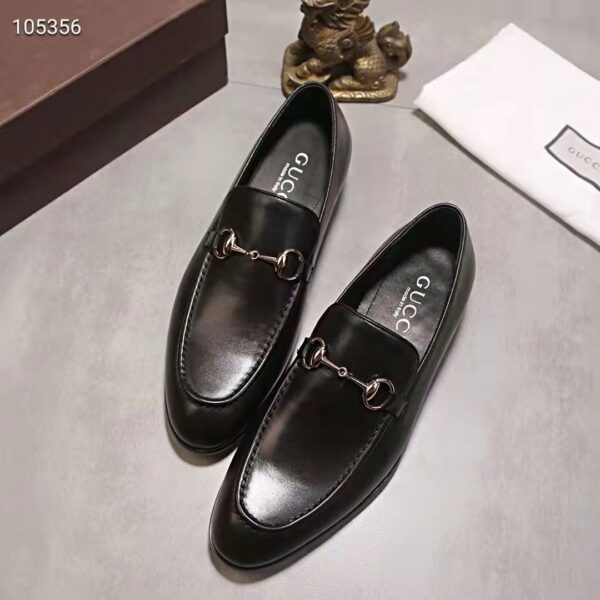 Gucci GG Men Gucci Jordaan Leather Loafer Black Leather Horsebit Blake Construction (3)