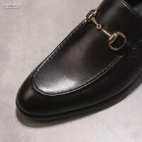 Gucci GG Men Gucci Jordaan Leather Loafer Black Leather Horsebit Blake Construction