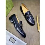 Gucci GG Men's Loafer with Horsebit Black Leather Horsebit Detail – Image 3