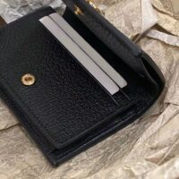 Gucci GG Unisex GG Marmont Berry Card Case Wallet Black Double G