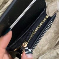 Gucci GG Unisex GG Marmont Berry Card Case Wallet Black Double G