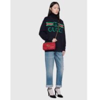 Gucci GG Women GG Marmont Matelassé Mini Bag Red Double G (19)