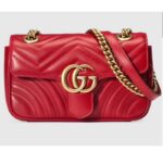 Gucci GG Women GG Marmont Matelassé Mini Bag Red Double G