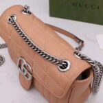 Gucci GG Women GG Marmont Small Beige Matelassé Shoulder Bag Double G - immagine 7