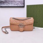 Gucci GG Women GG Marmont Small Beige Matelassé Shoulder Bag Double G - immagine 2