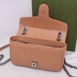 Gucci GG Women GG Marmont Small Beige Matelassé Shoulder Bag Double G - immagine 6
