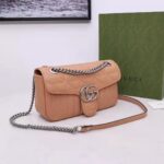 Gucci GG Women GG Marmont Small Beige Matelassé Shoulder Bag Double G - immagine 3