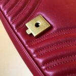 Gucci GG Women GG Marmont Small Matelassé Shoulder Bag Red Double G – Bild 13