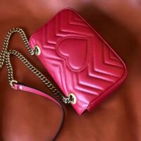 Gucci GG Women GG Marmont Matelassé Mini Bag Red Double G (19)