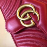 Gucci GG Women GG Marmont Small Matelassé Shoulder Bag Red Double G – Bild 12