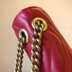 Gucci GG Women GG Marmont Small Matelassé Shoulder Bag Red Double G – Bild 14
