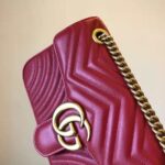 Gucci GG Women GG Marmont Small Matelassé Shoulder Bag Red Double G – Bild 7
