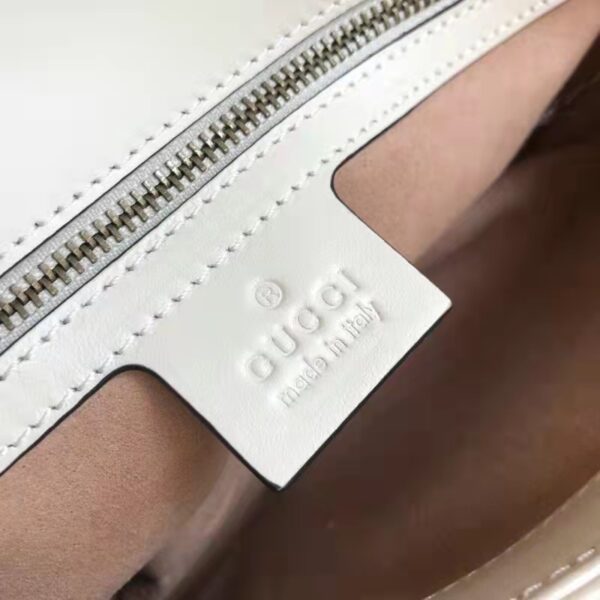 Gucci GG Women GG Marmont Small Matelassé Shoulder Bag White Double G (21)