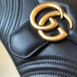 Gucci GG Women GG Marmont Small Top Handle Bag Black Double G - Image 6