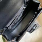 Gucci GG Women Small Top Handle Bag with Bamboo Black Leather - Image 8