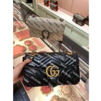 Gucci GG Women The Hacker Project Small GG Marmont Bag Black Double G