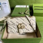 Gucci GG Women The Hacker Project Small GG Marmont Bag White Double G - immagine 2