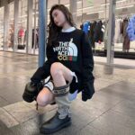 Gucci GG Women The North Face x Gucci Sweatshirt Black Cotton Jersey Crewneck Oversized Fit - Image 7