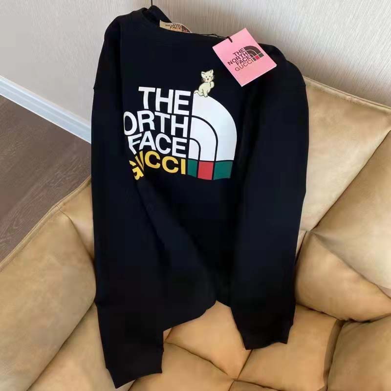 Sweatshirt The North Face x Gucci Black size L International in Cotton -  36120986