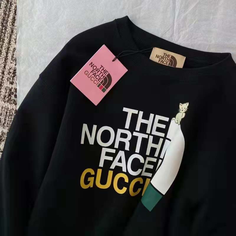 Sweatshirt The North Face x Gucci Black size L International in Cotton -  36120986