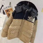 Gucci Men The North Face x Gucci Padded Jacket Beige Ebony GG Canvas - Image 2