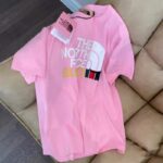 Gucci Men The North Face x Gucci T-Shirt Pink Cotton Jersey Oversize Fit Crewneck - Image 2