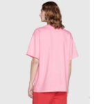 Gucci Men The North Face x Gucci T-Shirt Pink Cotton Jersey Oversize Fit Crewneck - Image 9