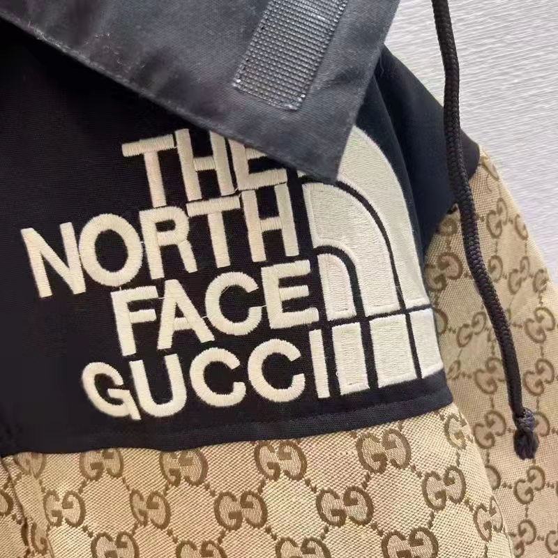 Gucci x The North Face Womens GG Padded Jacket Black Ebony Beige - SS21 - US