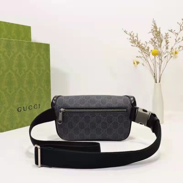 Gucci Unisex Belt bag Interlocking G Black GG Supreme Canvas (2)
