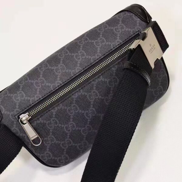 Gucci Unisex Belt bag Interlocking G Black GG Supreme Canvas (4)