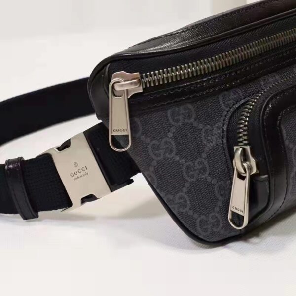 Gucci Unisex Belt bag Interlocking G Black GG Supreme Canvas (8)