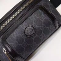 Gucci Unisex Belt bag Interlocking G Black GG Supreme Canvas (1)