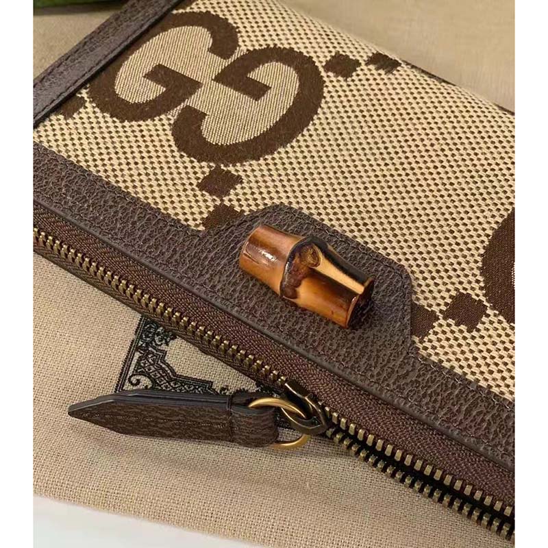 GUCCI Wallet JUMBO GG in camel/ brown