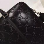 Gucci Unisex GG Embossed Briefcase Bag Black GG Embossed Leather - Bild 7