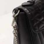 Gucci Unisex GG Marmont Small Top Handle Bag Black Matelassé Leather Double G - Image 10