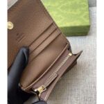 Gucci Unisex GG Ophidia Card Case Wallet Brown Leather Beige Ebony Supreme Canvas - immagine 10